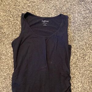 A:Glow Black Medium Maternity Tank Top